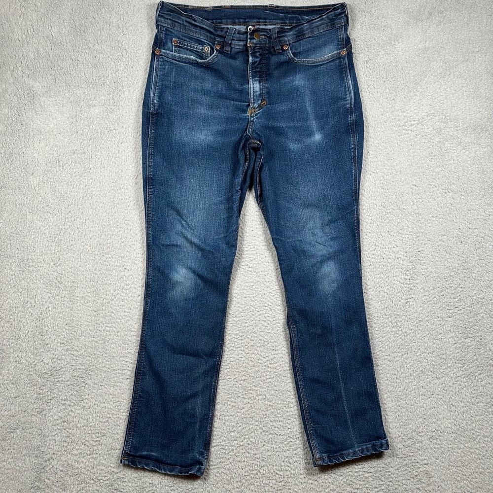 Origin USA Mens Straight Leg Jeans Blue Medium Wash Made in Maine Size 34C